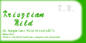 krisztian mild business card